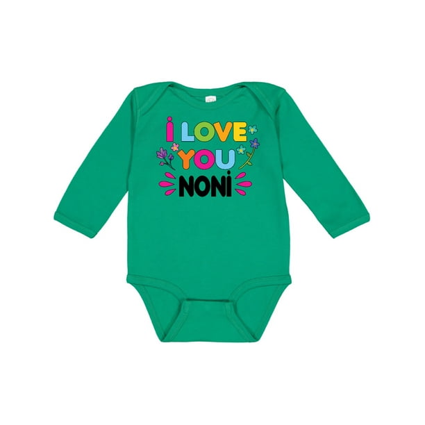 inktastic I Love You Noni with Flowers Long Sleeve Creeper inktastic I Love You Noni with Flowers Long Sleeve Creeper